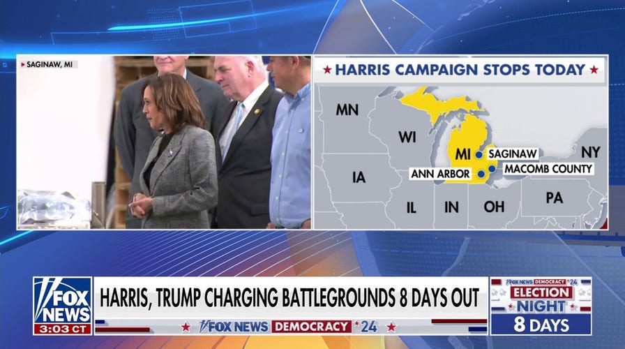Kamala Harris hace campaña en Michigan en los últimos días de la carrera para 2024