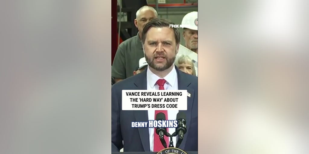'LEARNED THE HARD WAY': VP Vance reveals how he discovered Trump's dress code