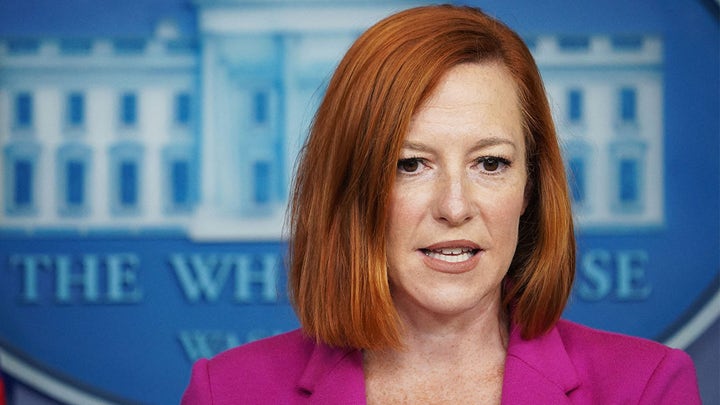 White House press secretary Jen Psaki and National Security Adviser Jake Sullivan hold a press briefing