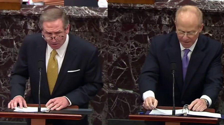 Trump defense team make brief arguments against impeachment case