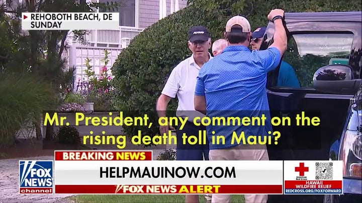 Biden answers 'no comment' to question about Hawaii wildfires