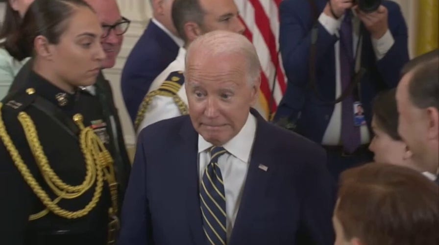 Biden laughs, ignores questions about potential impeachment by House Republicans
