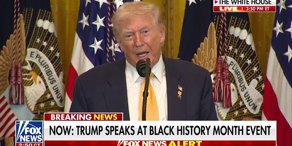 President Donald Trump celebrates on Black History Month