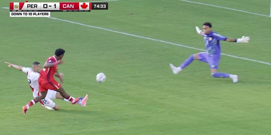 Jonathan David scores in 74' to give Canada a 1-0 lead over Peru | 2024 Copa América