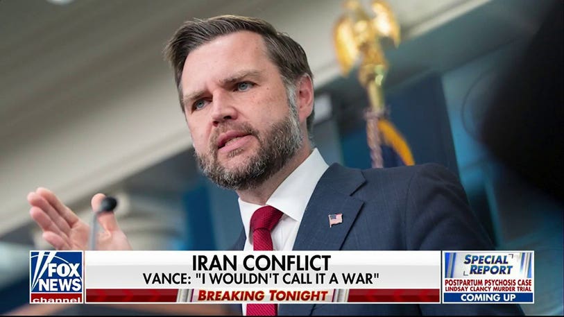 VP Vance says he wouldn't call the conflict with Iran a war