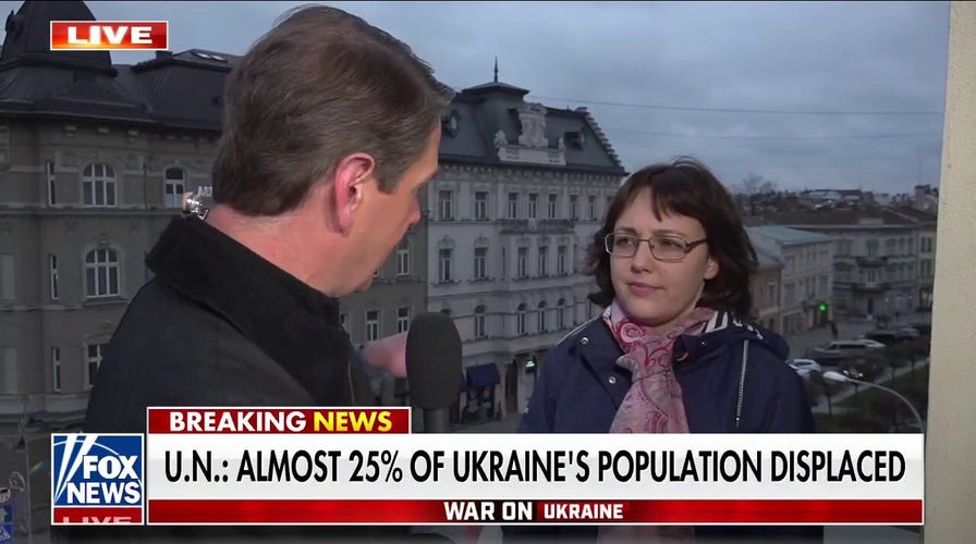 Ukrainian mom describes being displaced from home
