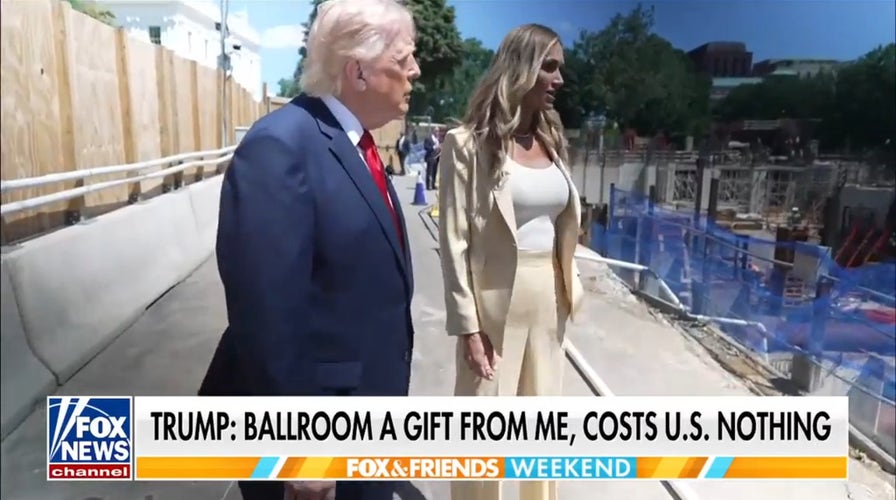 President Donald Trump gives exclusive White House ballroom tour