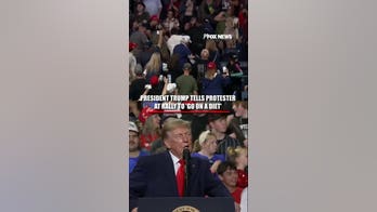 Trump takes aim at protestor