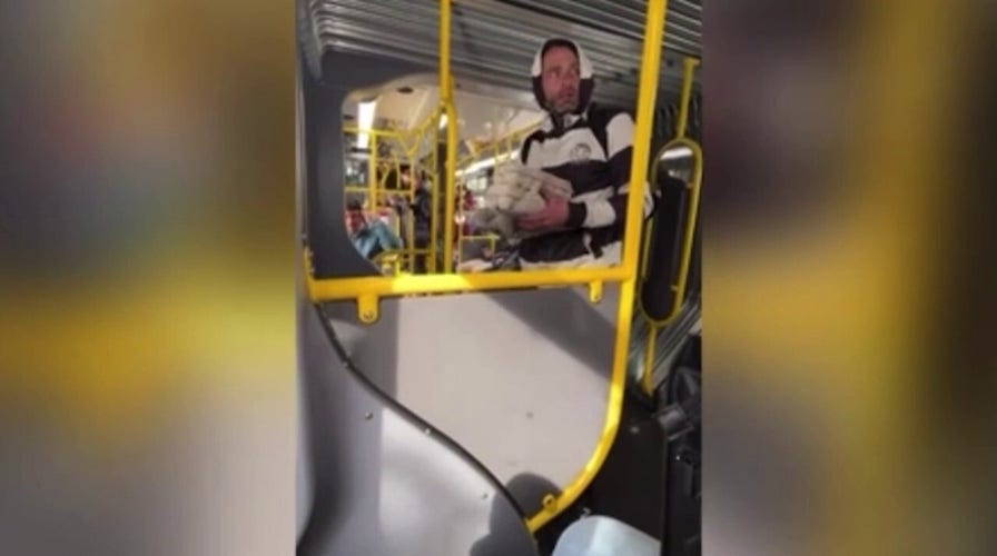 San Francisco egg attack on bus caught on video