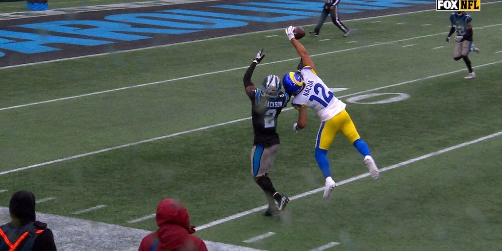 Puka Nacua's INSANE catch sets up Kyren Williams' 7-yard TD run, giving Rams lead over Panthers | NFL Highlights
