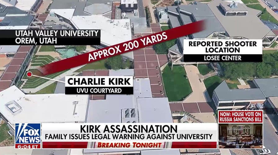 Charlie Kirk’s family issues legal warning against university where he was killed
