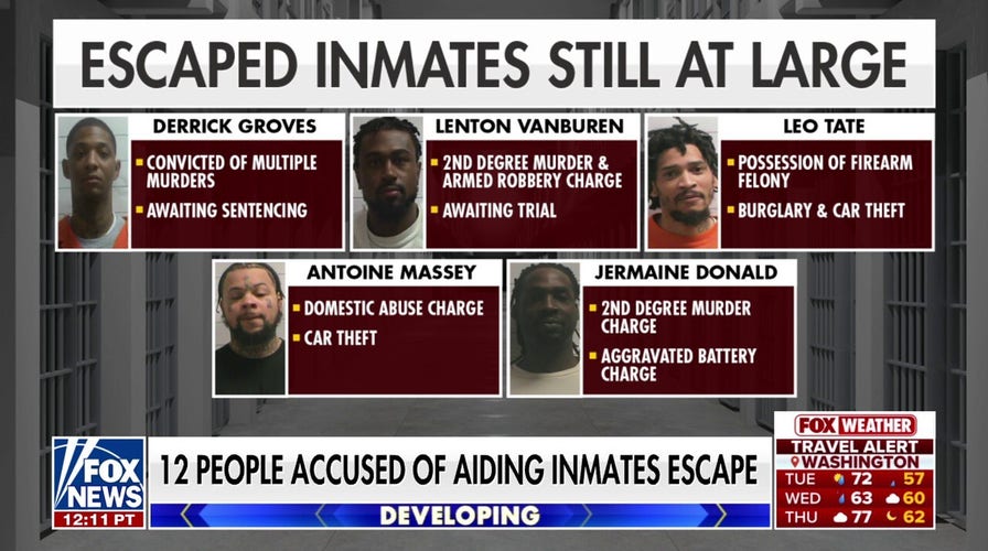 Twelve people accused of helping 10 inmates escape from NOLA jail