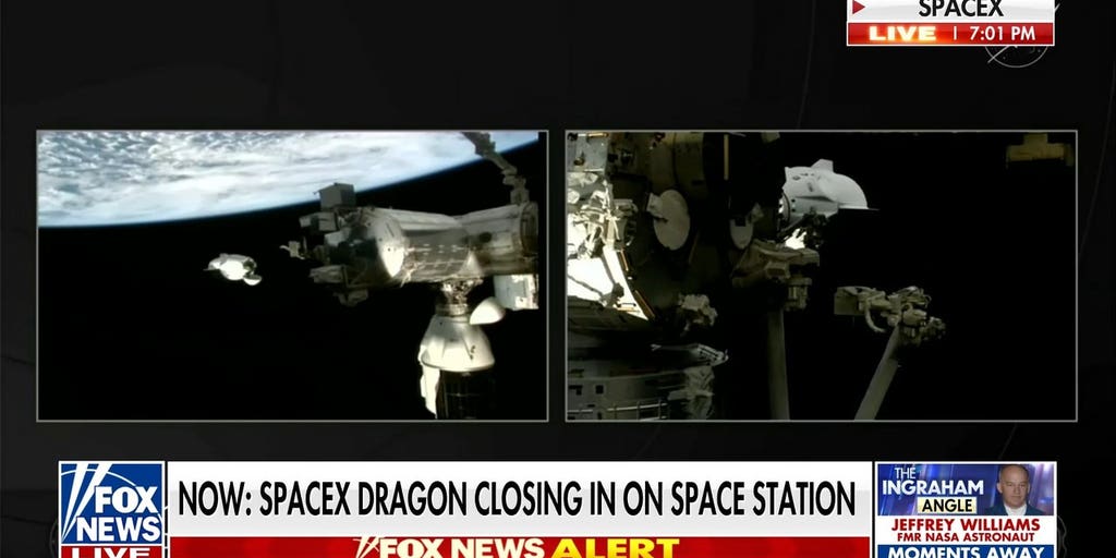 SpaceX Dragon capsule docks at the International Space Station
