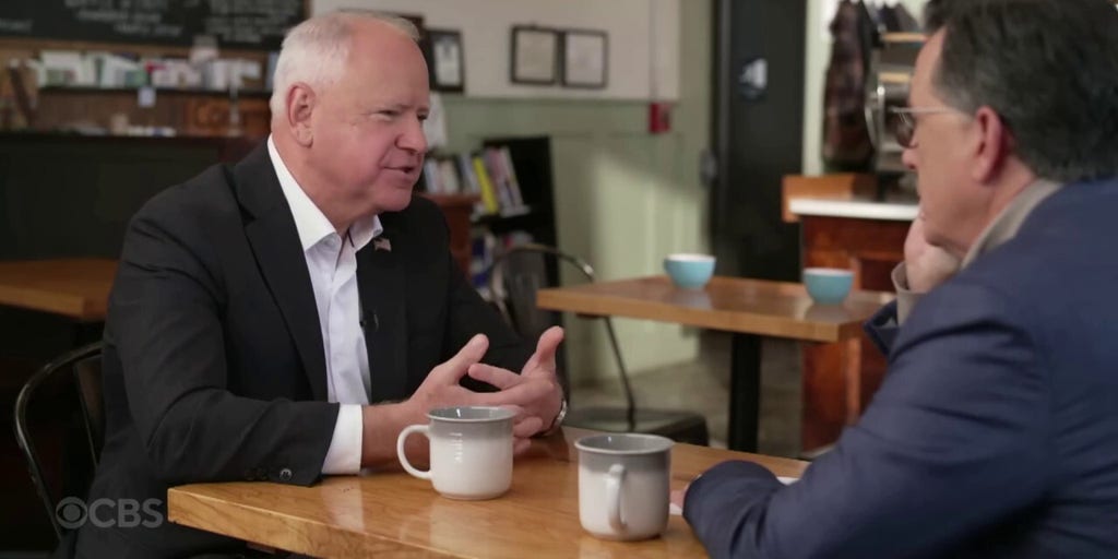 Tim Walz tells Colbert it 'disappoints' him how close the presidential race is