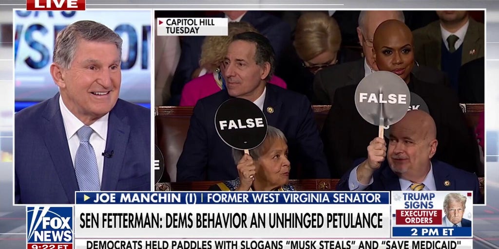 Joe Manchin calls out Democrats' 'unconscionable' behavior at Trump's joint address