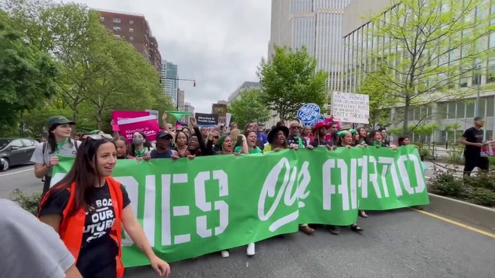 NYC 'Bans Off Our Bodies' demonstrators: 'Joe Manchin has got to go' 