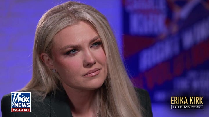 Erika Kirk asks for 'grace' in light of online conspiracy theories, falsehoods surrounding husband's death