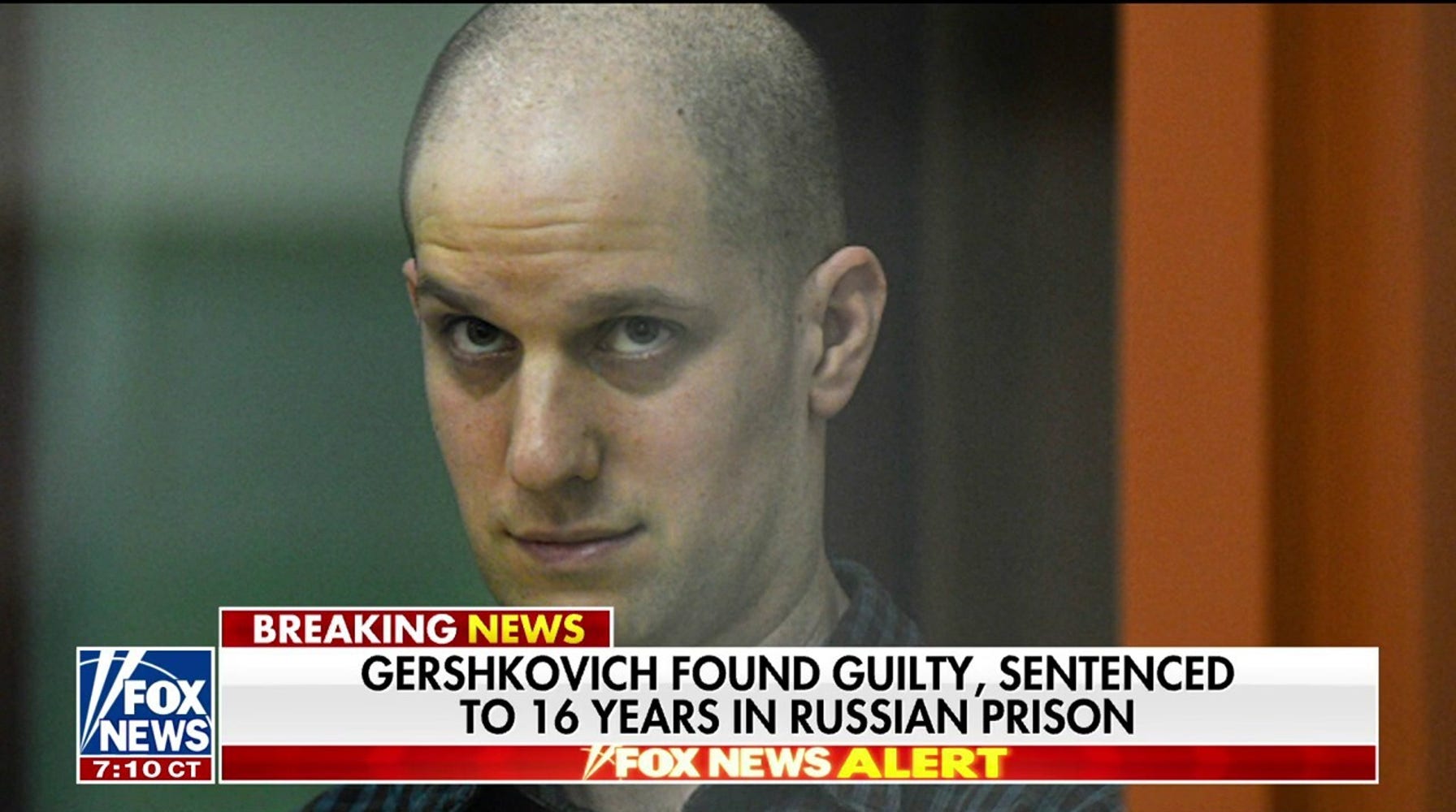 Wall Street Journal Reporter Evan Gershkovich Sentenced to 16 Years in Russian Prison