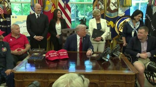 Trump notices 'Let's Go Brandon' sticker during Oval Office event: 'Who is that?'