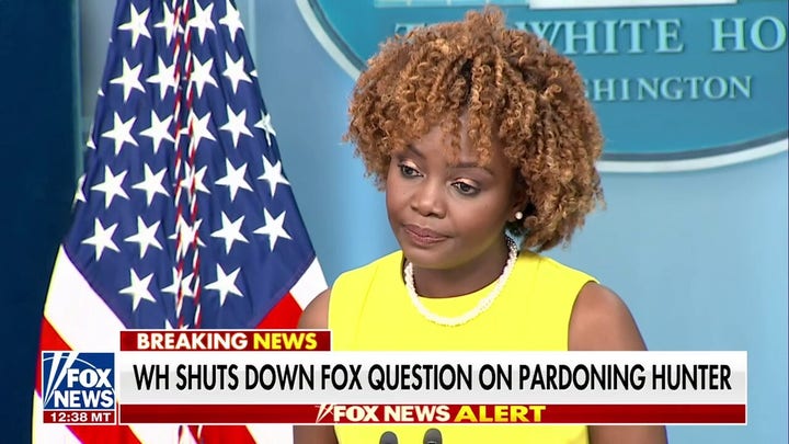 Karine Jean-Pierre gives one-word response to Hunter Biden pardon question