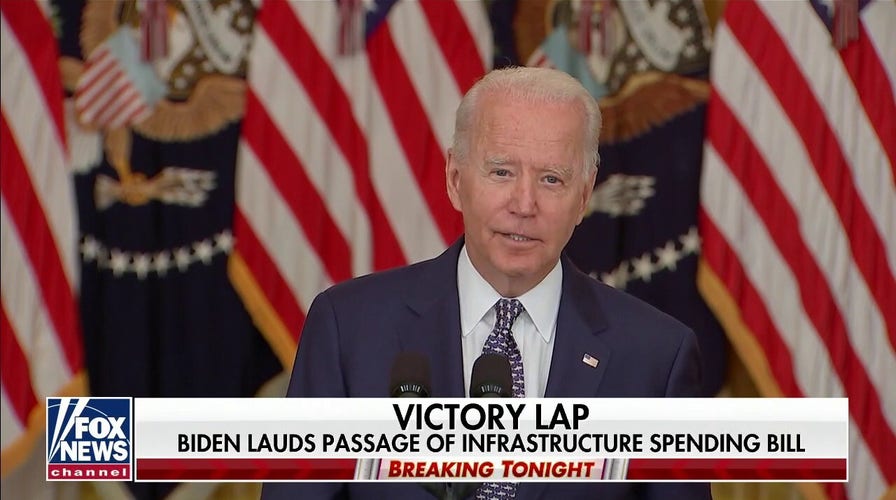 Biden praises 'transformational' bipartisan infrastructure spending bill