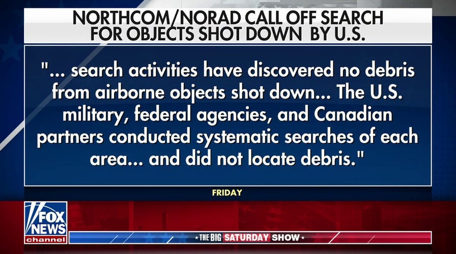 Biden administration ends search for objects the US military shot down