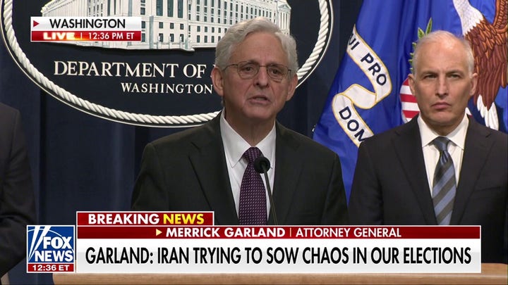 AG Garland confirms Trump targeted in hack attack plot linked to Iran, 3 indicted