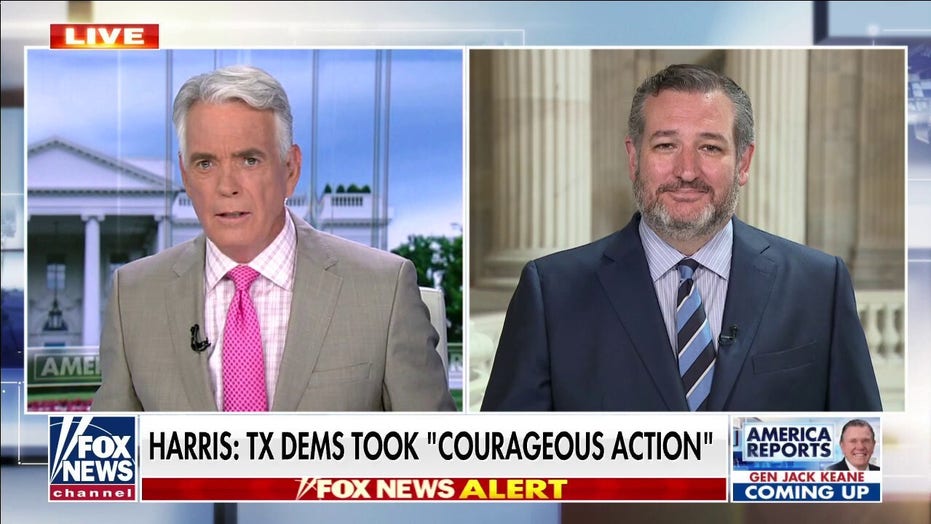 Ted Cruz mocks VP Harris' 'ridiculous' comparison of fleeing Texas Dems to civil rights leaders
