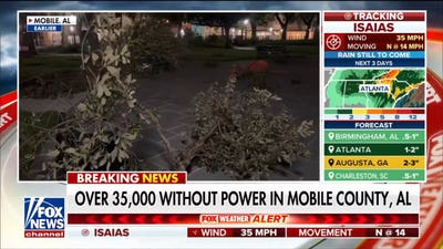 Isaias leaves 35,000 without power in Mobile County, Alabama