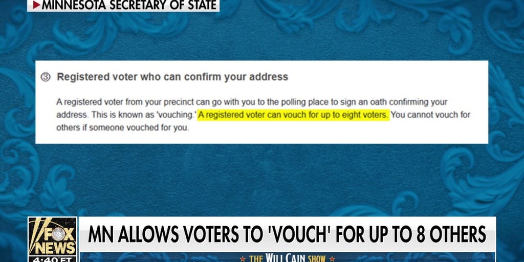 Minnesota under fire for allowing voters to 'vouch' for up to 8 others