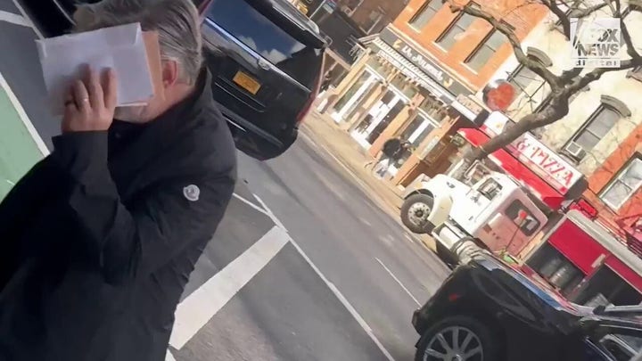 Alec Baldwin spotted in New York City after being charged in 'Rust' shooting.