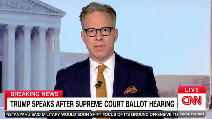 CNN panel cuts away, laughs at Trump's remarks on Supreme Court ballot hearing