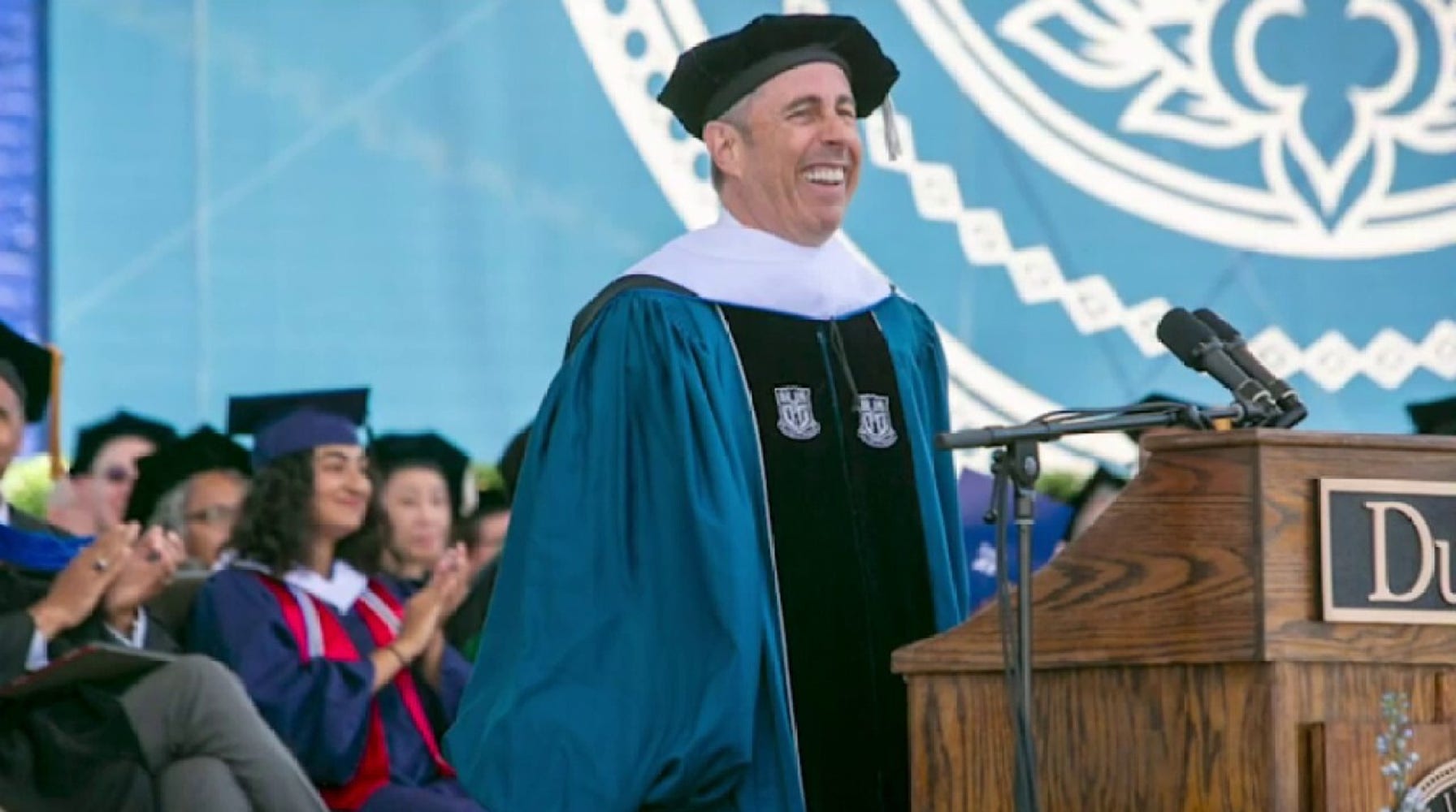 Jerry Seinfeld's Duke Speech Interrupted by Anti-Israel Protests