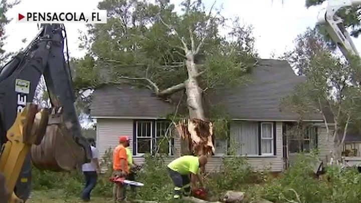 Cleanup efforts are underway in Pensacola, Fla., after Hurricane Sally slams Gulf Coast