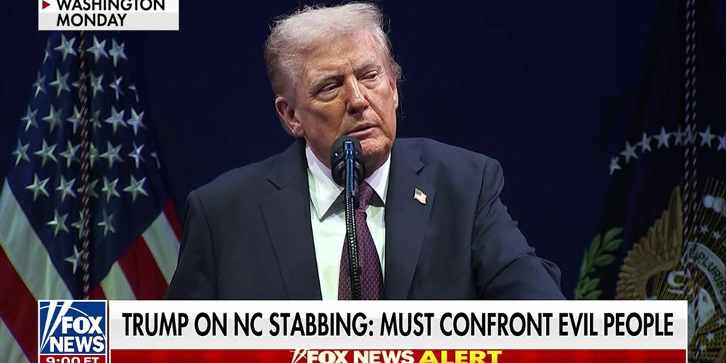 Trump vows to 'confront' violent crime following 'evil' stabbing in Charlotte