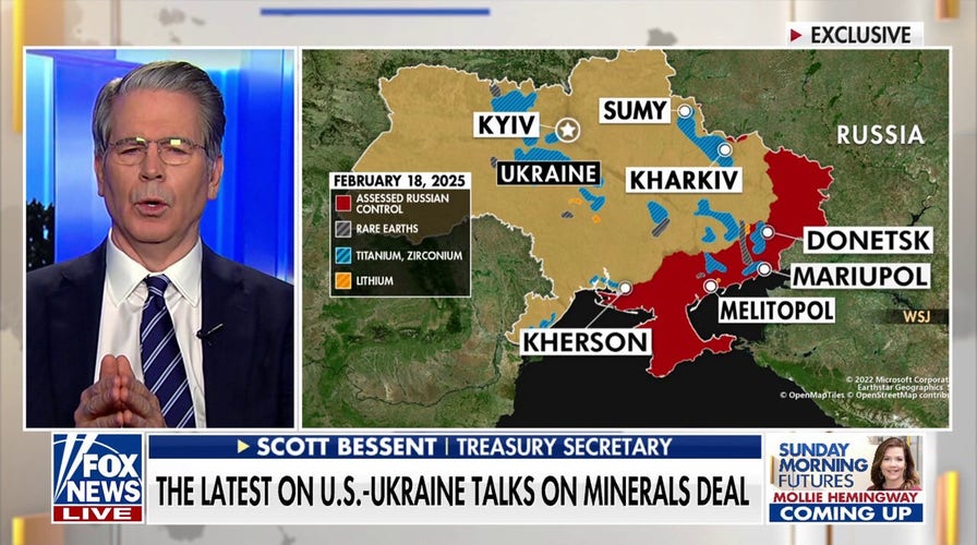 Treasury secretary reveals 'strong signal' Russia dislikes US-Ukraine mineral deal