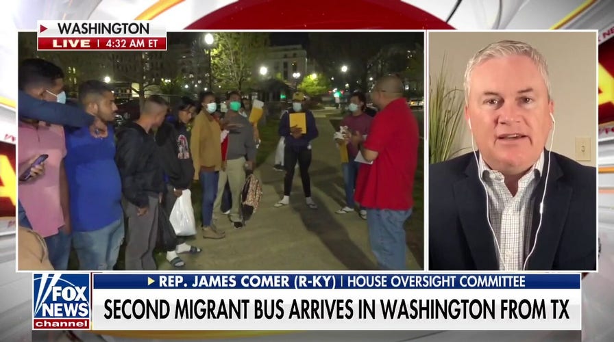 Second bus of migrants from southern border arrives in DC