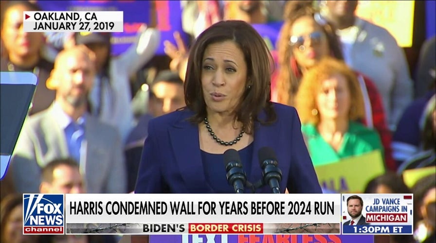 Harris reverses course on border wall support in new ad