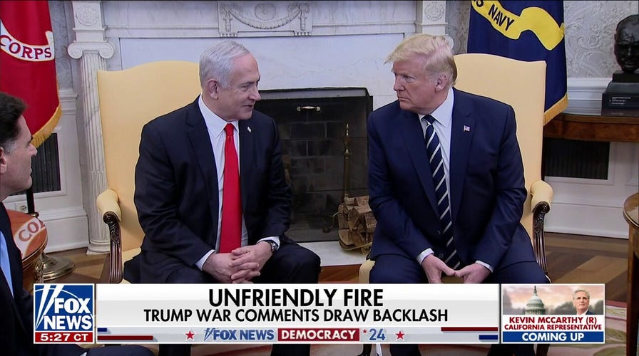 Trump draws criticism for remarks about Israeli Prime Minister Benjamin Netanyahu