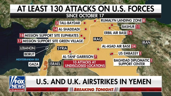 Joint US-UK air strikes against Houthi targets in Yemen