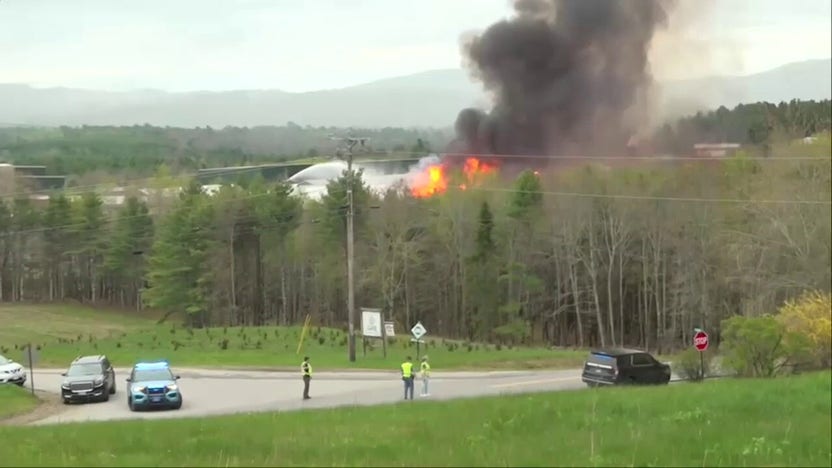 Video shows large fire following Maine explosion
