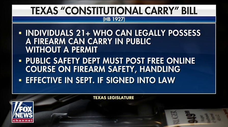 Texas poised to become next state to allow permit-free concealed weapon carry