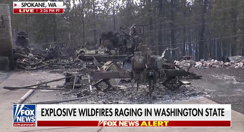 Washington wildfires force thousands to evacuate as blazes rage near Spokane