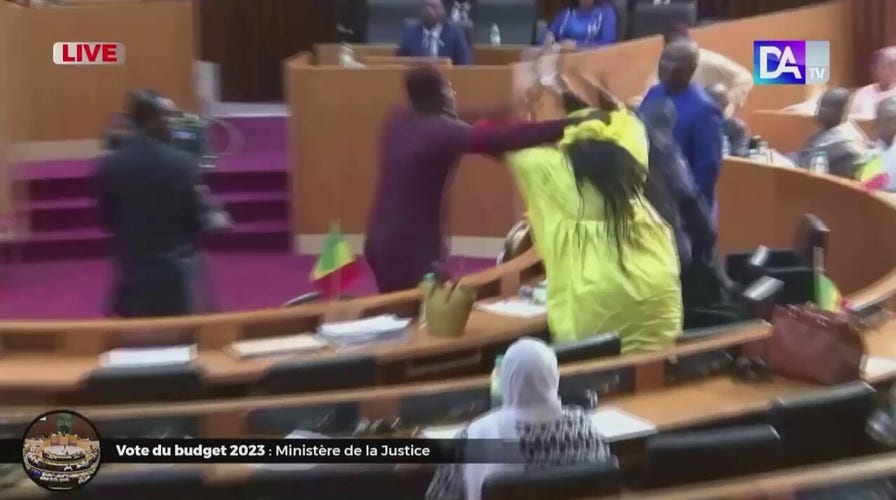 Brawl erupts in Senegal's parliament after male lawmaker slaps female colleague