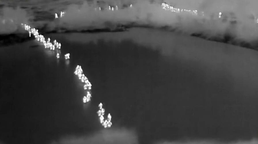 Thermal footage captures hundreds of illegal migrants despite claims border is closed