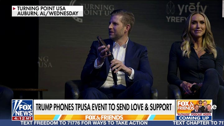 Trump calls into packed TPUSA event at Auburn University
