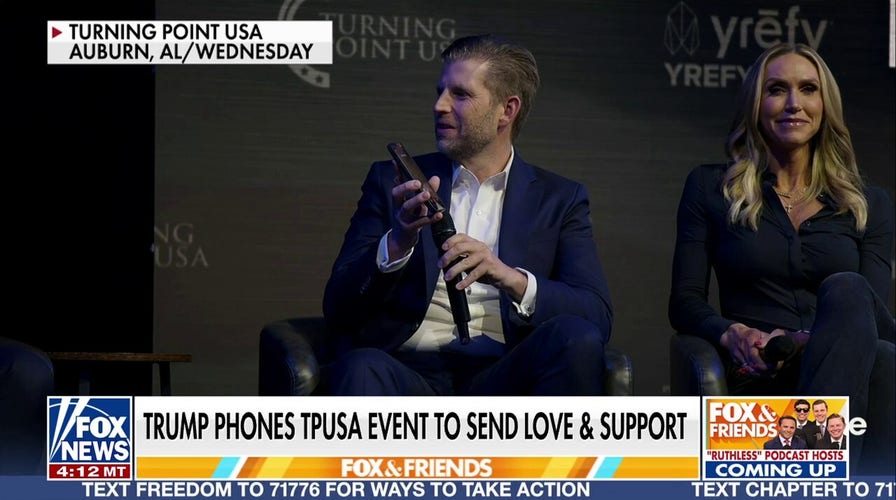 Trump calls into packed TPUSA event at Auburn University