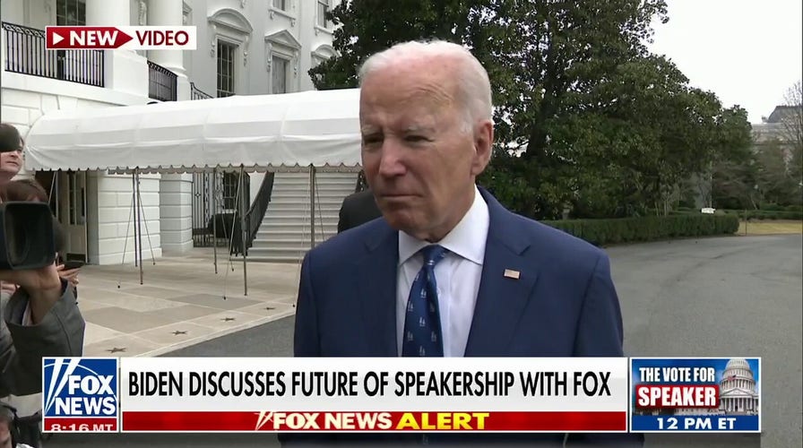 Biden speaks out on House speakership fight