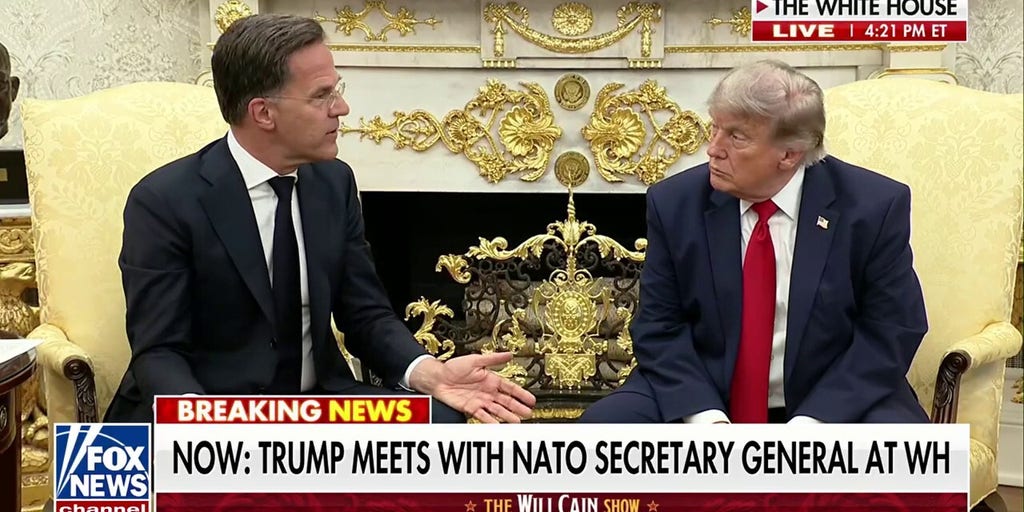 President Donald Trump meets with NATO Sec General Mark Rutte
