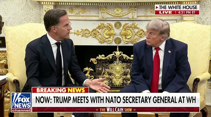 President Donald Trump meets with NATO Sec General Mark Rutte